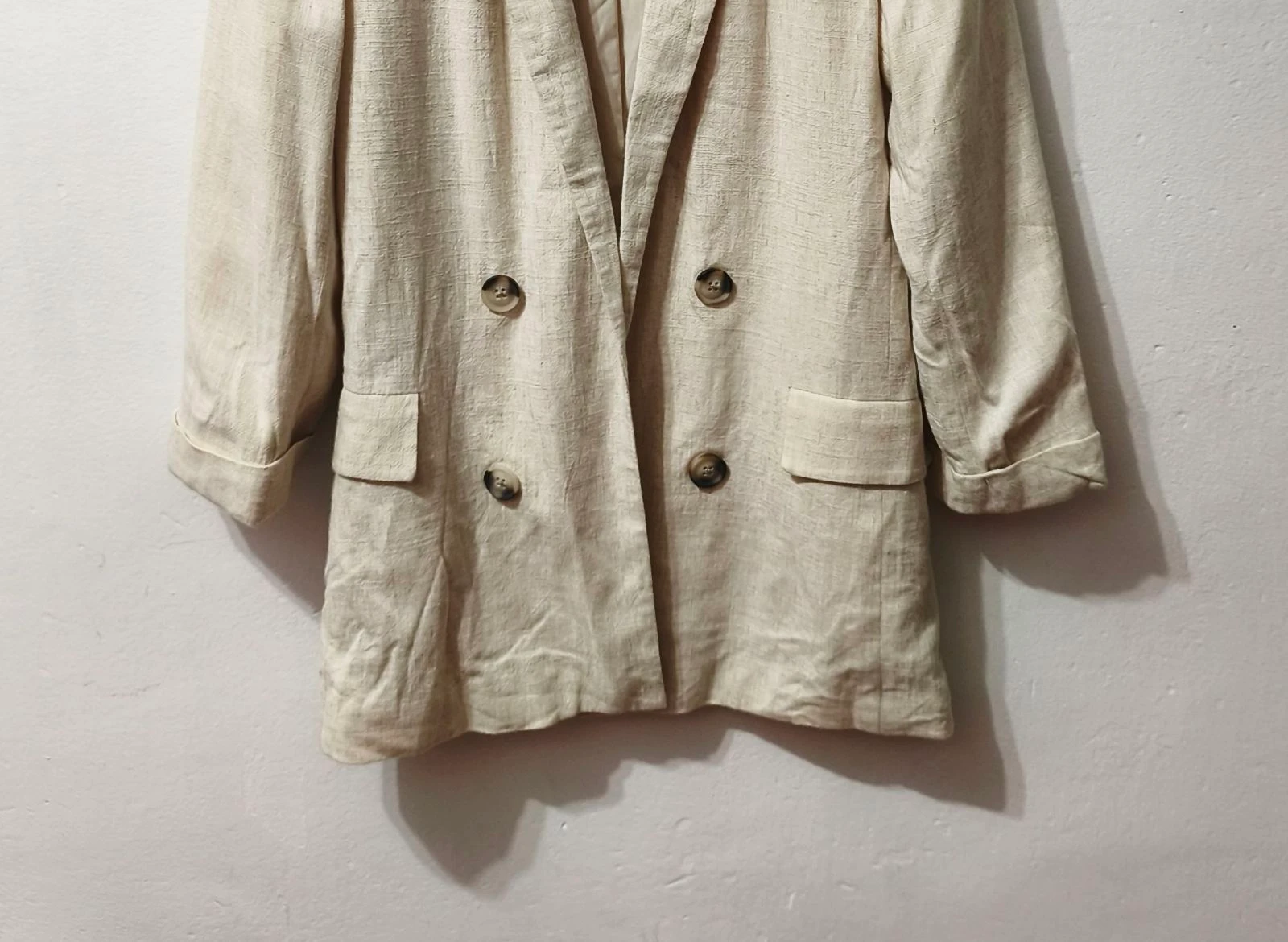 Blazer creme Stradivarius mulher Tamanho XS – photo 6